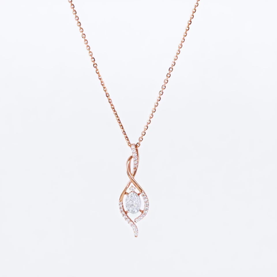 Radiant Infinity Diamond Necklace Set