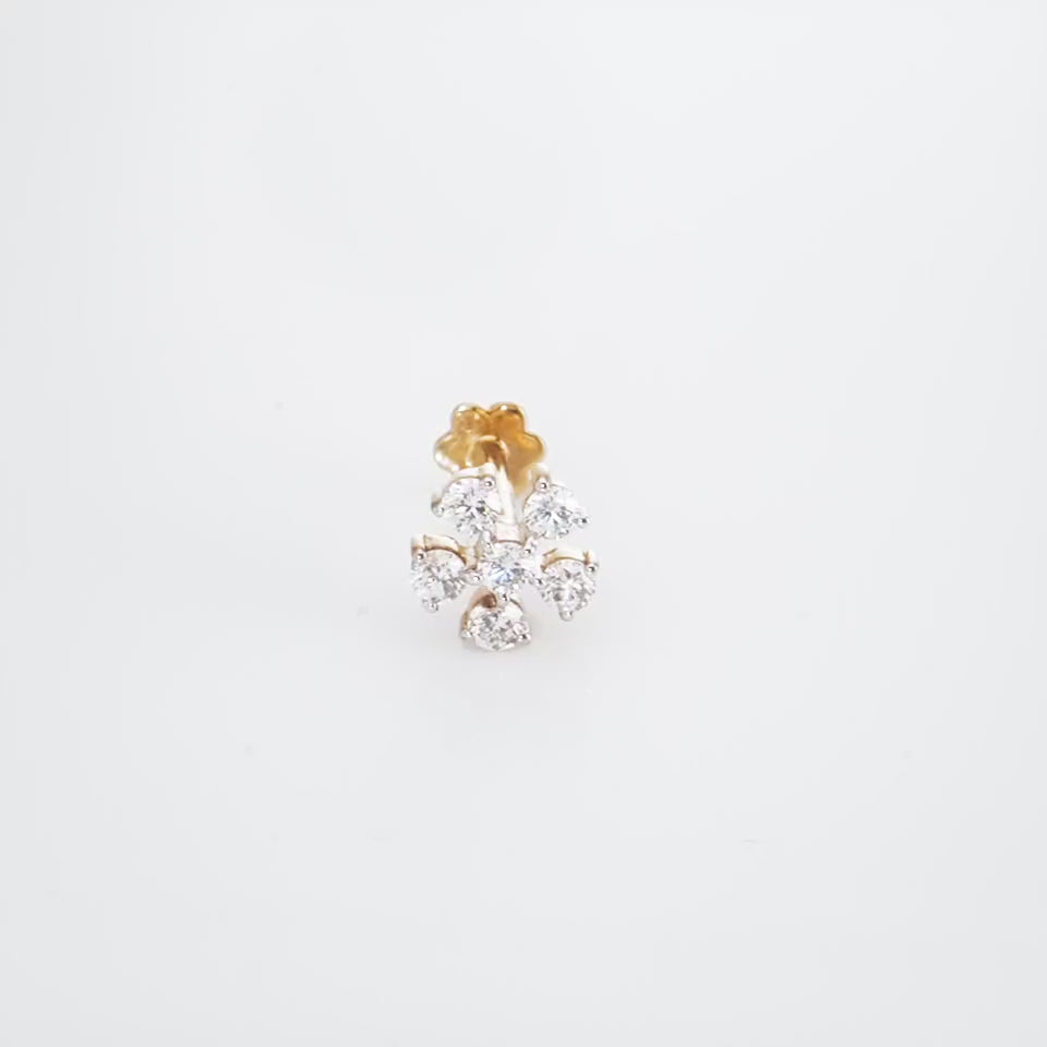 Floral Cluster Diamond Nosepin