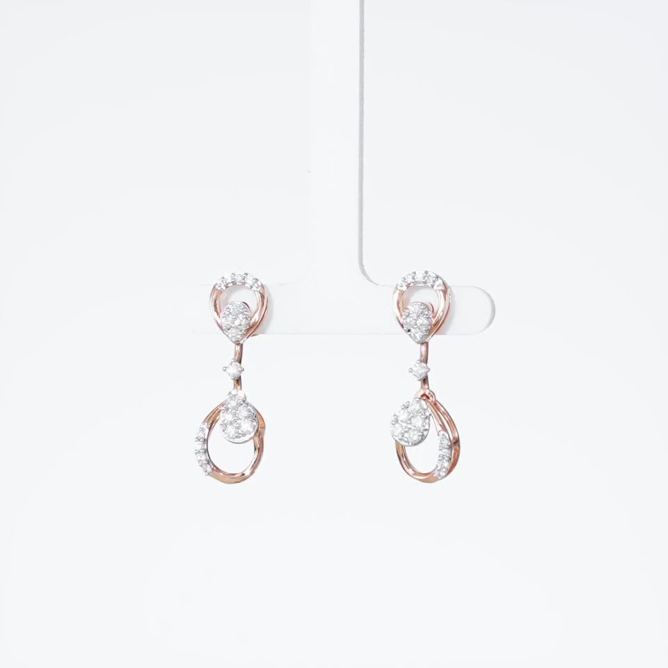 Ornate Ovals Diamond Necklace Set