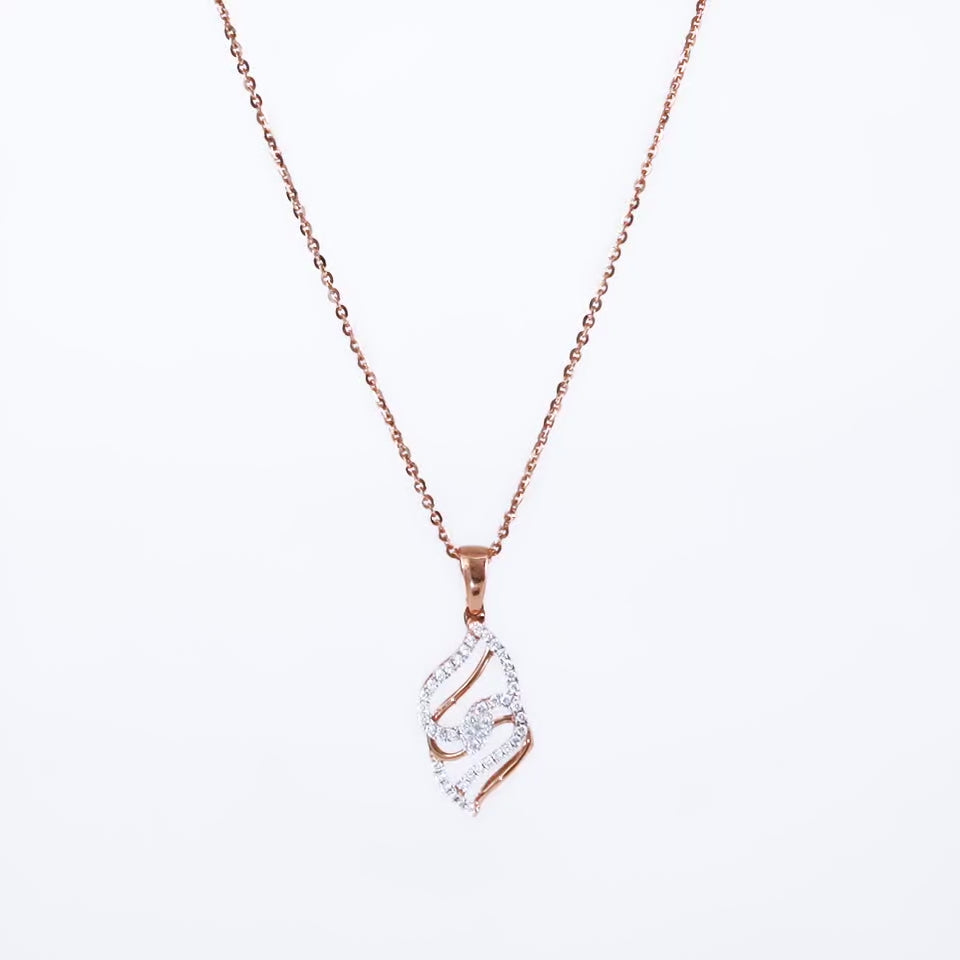 Shining Leaf Diamond Necklace Set
