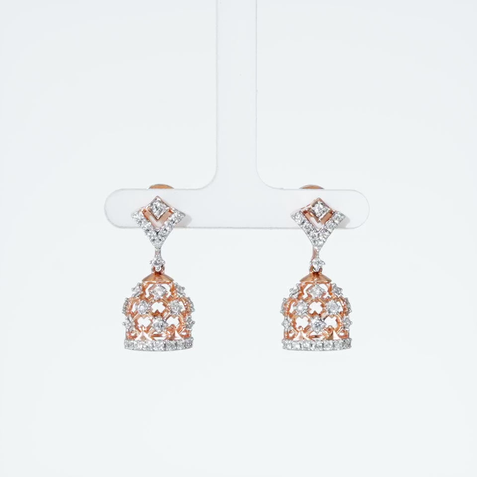 Classic Jhumki Diamond Earrings